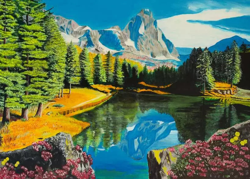 RAVENSBURGER 300PC - ROCKY MOUNTAIN REFLECTION - LARGE PIECES