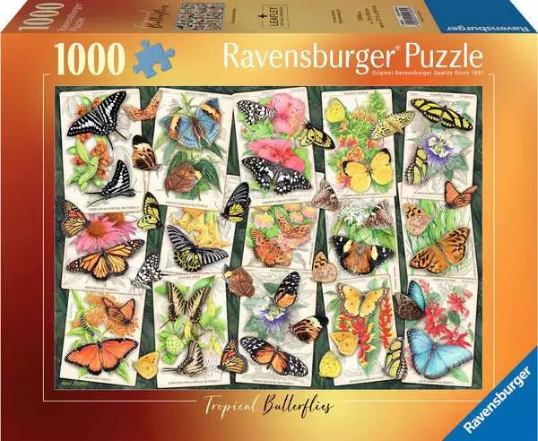 RAVENSBURGER 1000PC - TROPICAL BUTTERFLIES