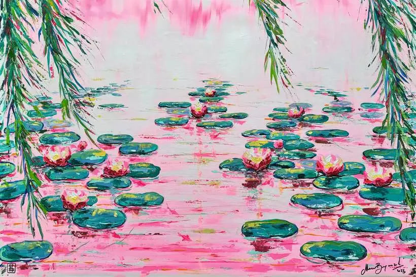 RAVENSBURGER 4000PC - PINK WATER LILLIES