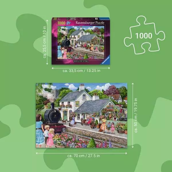 RAVENSBURGER 1000pc - WHISTLE STOP COTTAGE