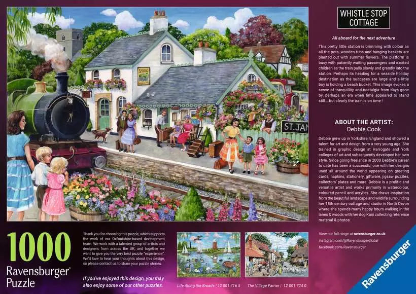 RAVENSBURGER 1000pc - WHISTLE STOP COTTAGE