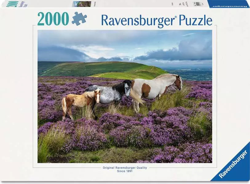 RAVENSBURGER 2000PC - WILD HORSES IN THE HEATHER
