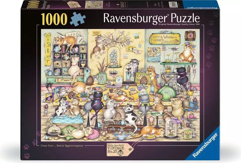 RAVENSBURGER - 1000pc - CRAZY CAT'S EASTER EGGSTRAVAGANZA