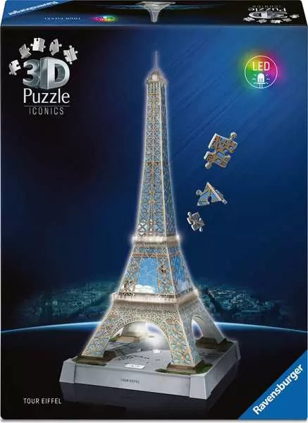 RAVENSBURGER 243PC - 3D PUZZLE - EIFFEL TOWER WITH LIGHTS
