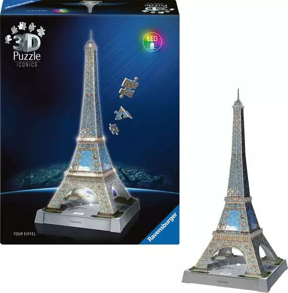 RAVENSBURGER 243PC - 3D PUZZLE - EIFFEL TOWER WITH LIGHTS