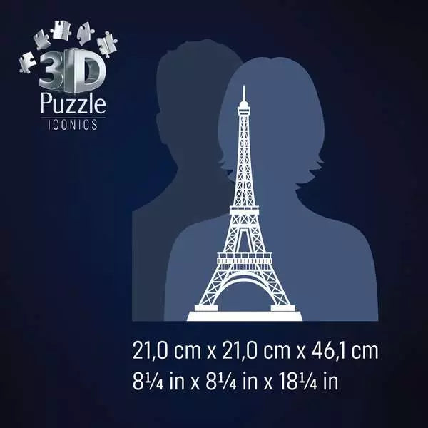 RAVENSBURGER 243PC - 3D PUZZLE - EIFFEL TOWER WITH LIGHTS
