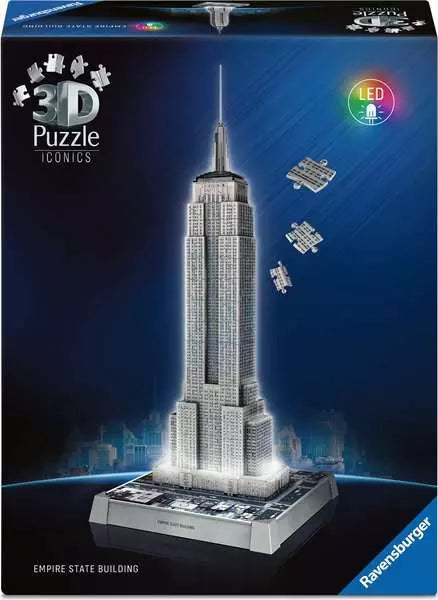 RAVENSBURGER 241PC - 3D PUZZLE - EMPIRE STATE BUILDING WITH LIGHTS