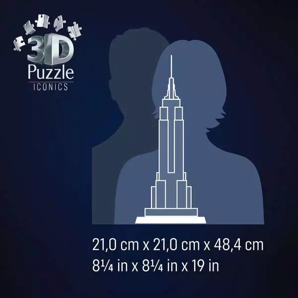 RAVENSBURGER 241PC - 3D PUZZLE - EMPIRE STATE BUILDING WITH LIGHTS