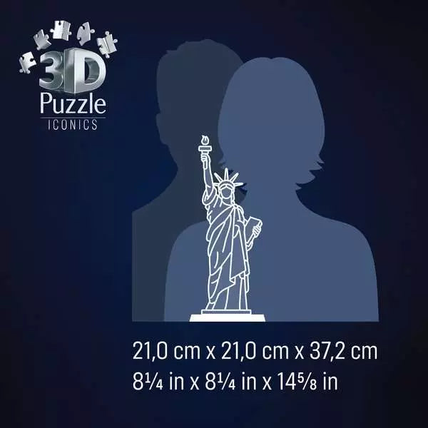 RAVENSBURGER 128PC - 3D PUZZLE - STATUE OF LIBERTY WITH LIGHTS