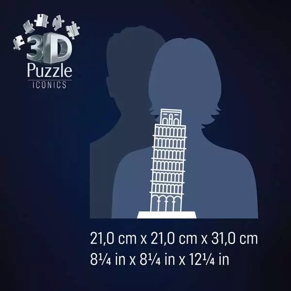 RAVENSBURGER 231PC - 3D PUZZLE - LEANING TOWER OF PISA WITH LIGHTS