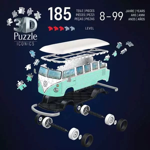 RAVENSBURGER 185PC - 3D PUZZLE - VOLKSWAGEN T1