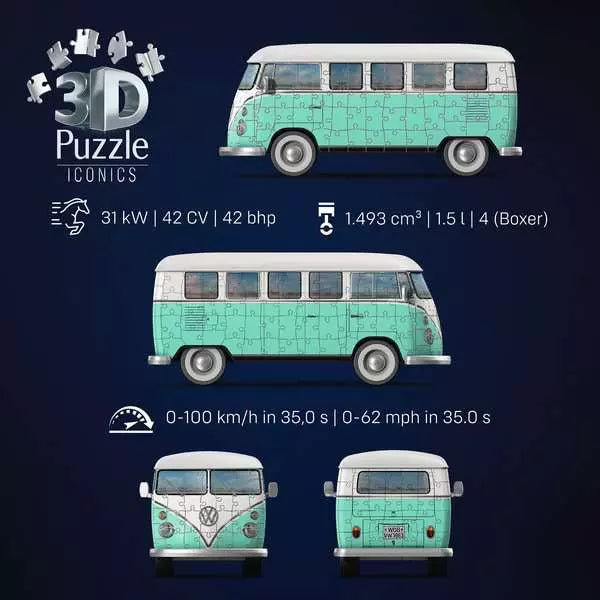 RAVENSBURGER 185PC - 3D PUZZLE - VOLKSWAGEN T1