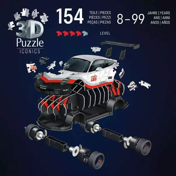 RAVENSBURGER 154pc 3D - PORSCHE 911 GT3 CUP