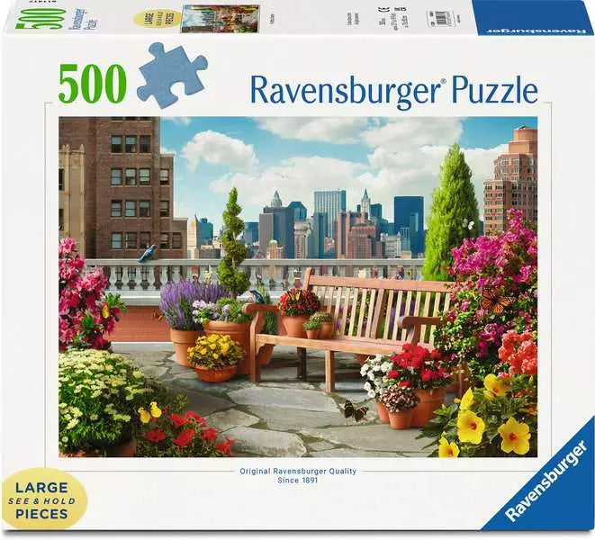 RAVENSBURGER 500PC - ROOFTOP GARDEN - LARGE PIECES