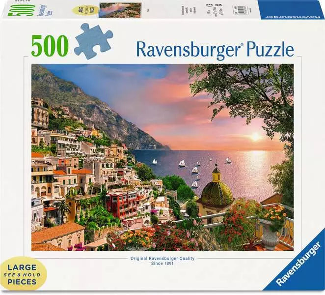 RAVENSBURGER 500PC - POSITANO - LARGE PIECES