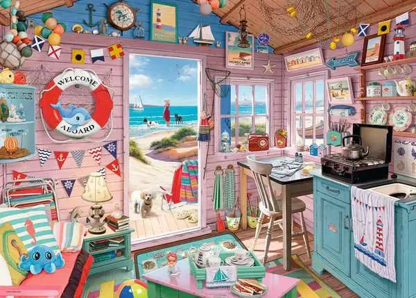 RAVENSBURGER 1000PC - THE BEACH HUT