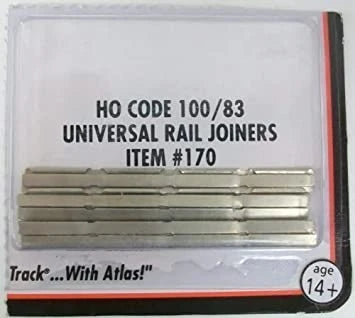 Atlas Rail Joiners HO nickel silver 48 pieces/pack