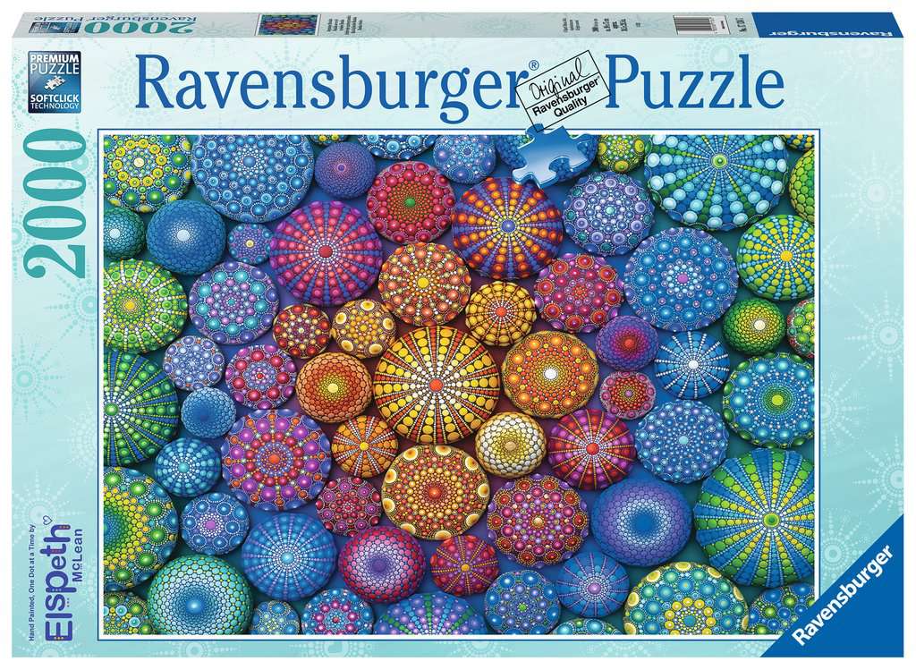 RAVENSBURGER 2000PC - RADIATING RAINBOW MANDALAS