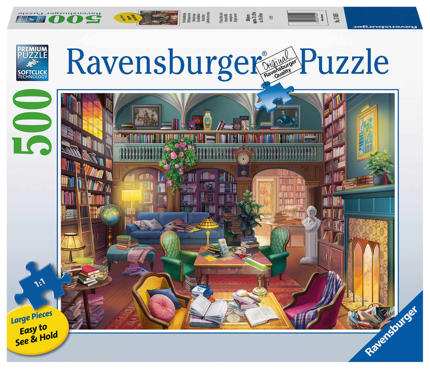 RAVENSBURGER 500PC - DREAM LIBRARY - LARGE FORMAT