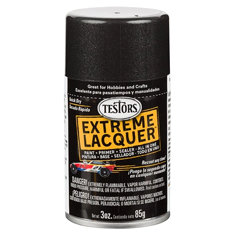 Testors Blazing Black Extreme Lacquer Spray Paint