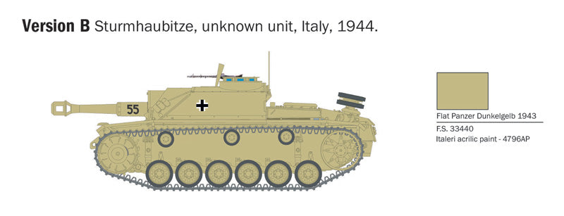 Italeri 1/56 Stug III - Sturmhaubitze 105