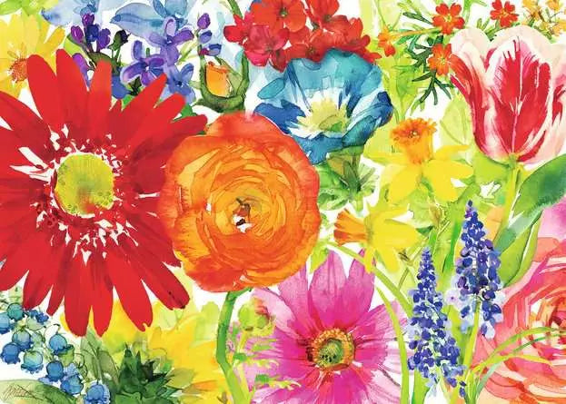 RAVENSBURGER 1000PC - ABUNDANT BLOOMS