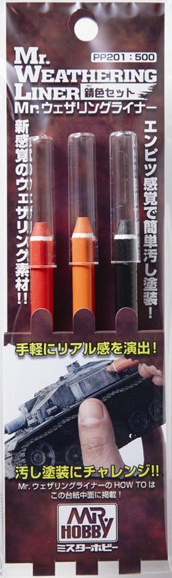 Mr Hobby Mr. Weathering PP201 Liner Rust Color Set