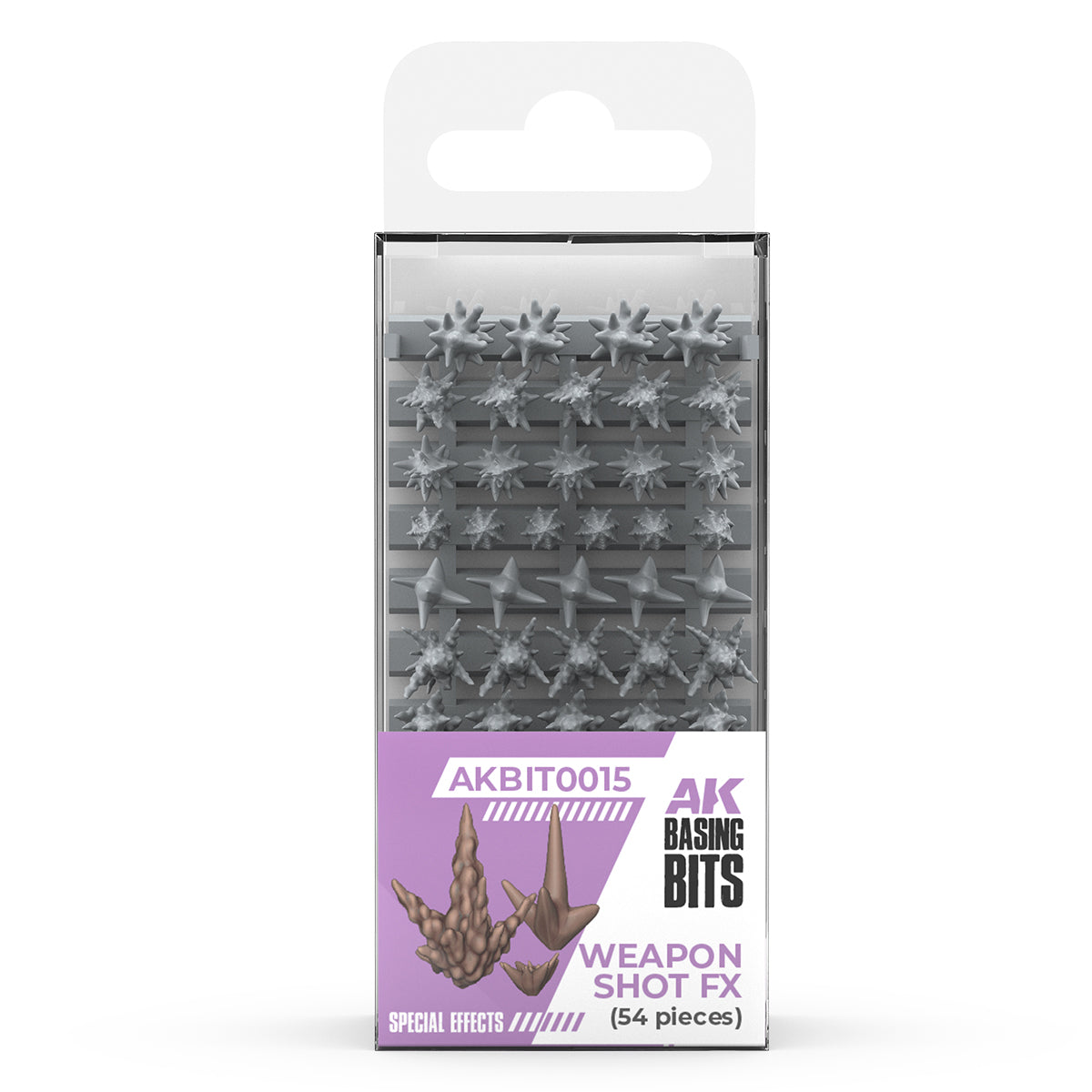 AK Interactive Weapons Shot FX - Basing Bits (54 Pieces)