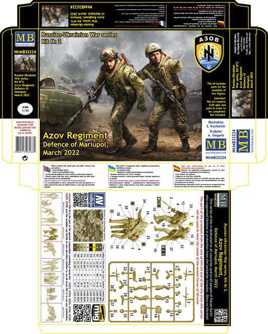 MASTER BOX 1/35 Russian-Ukrainian War series Azov Regiment, Defence of Mariupol, March 2022. Kit No.2