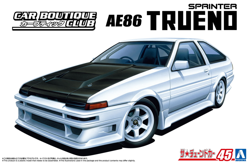Aoshima 1/24 Toyota AE86 Trueno Car Boutique Club '85