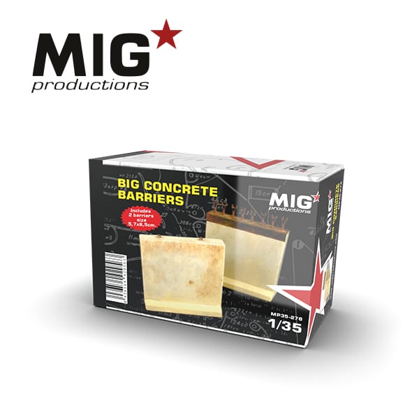 MIG 1/35 Big Concrete Barriers Irak Military Type