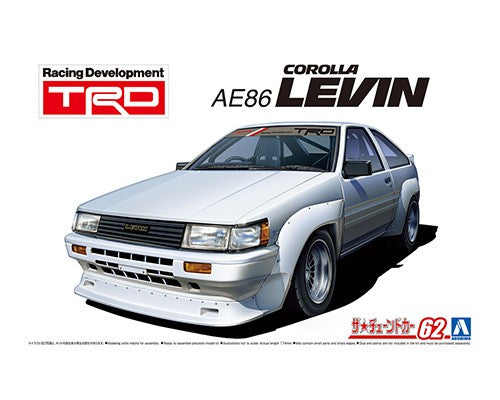 Aoshima 1/24 TRD AE86 Corolla Levin N2 Specifications '83