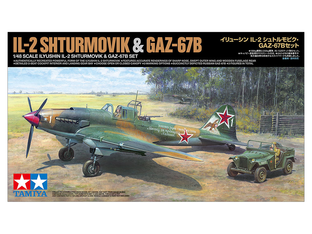 Tamiya 1/48 Ilyushin Il-2 Shuturmovik & GAZ-67B Set