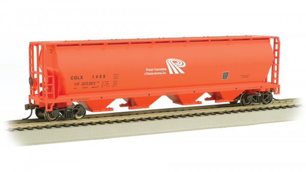 Bachmann 19143 - Canadian 4 Bay Cylindrical Grain Hopper - Potash Corporation #1455