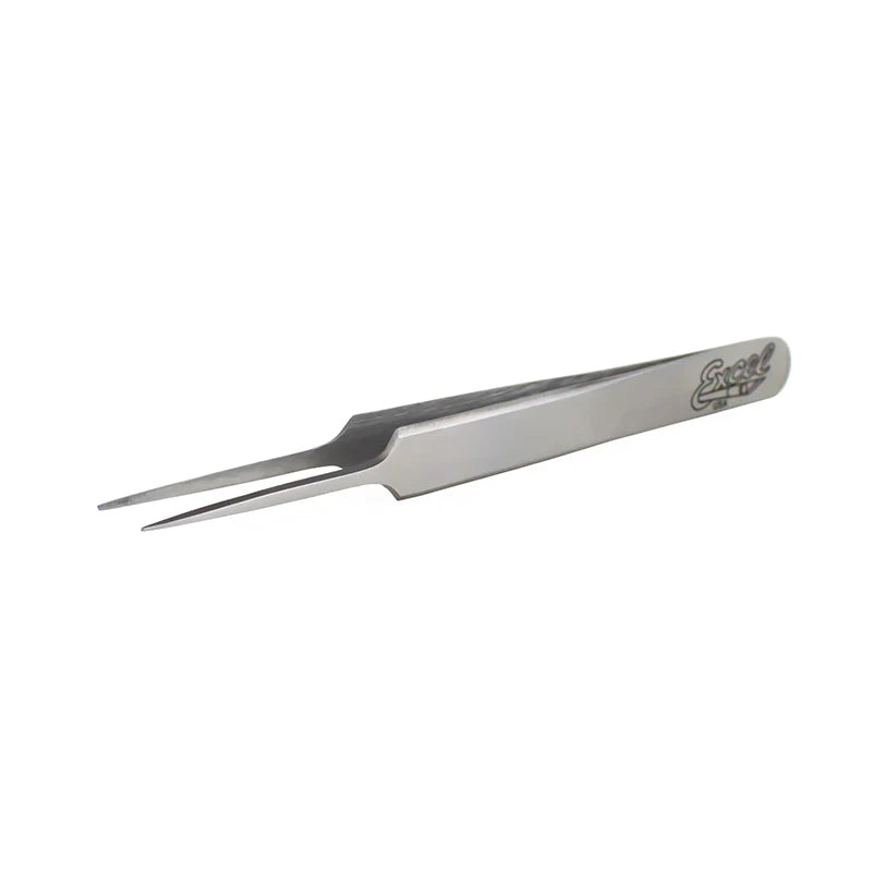 EXCEL 30418 Straight Point Tweezers, Polished