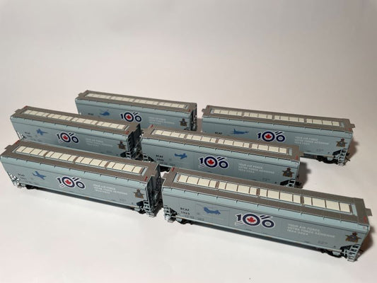North American Railcar (6 pack) - HO Scale - RCAF 100th Anniversary Cars
