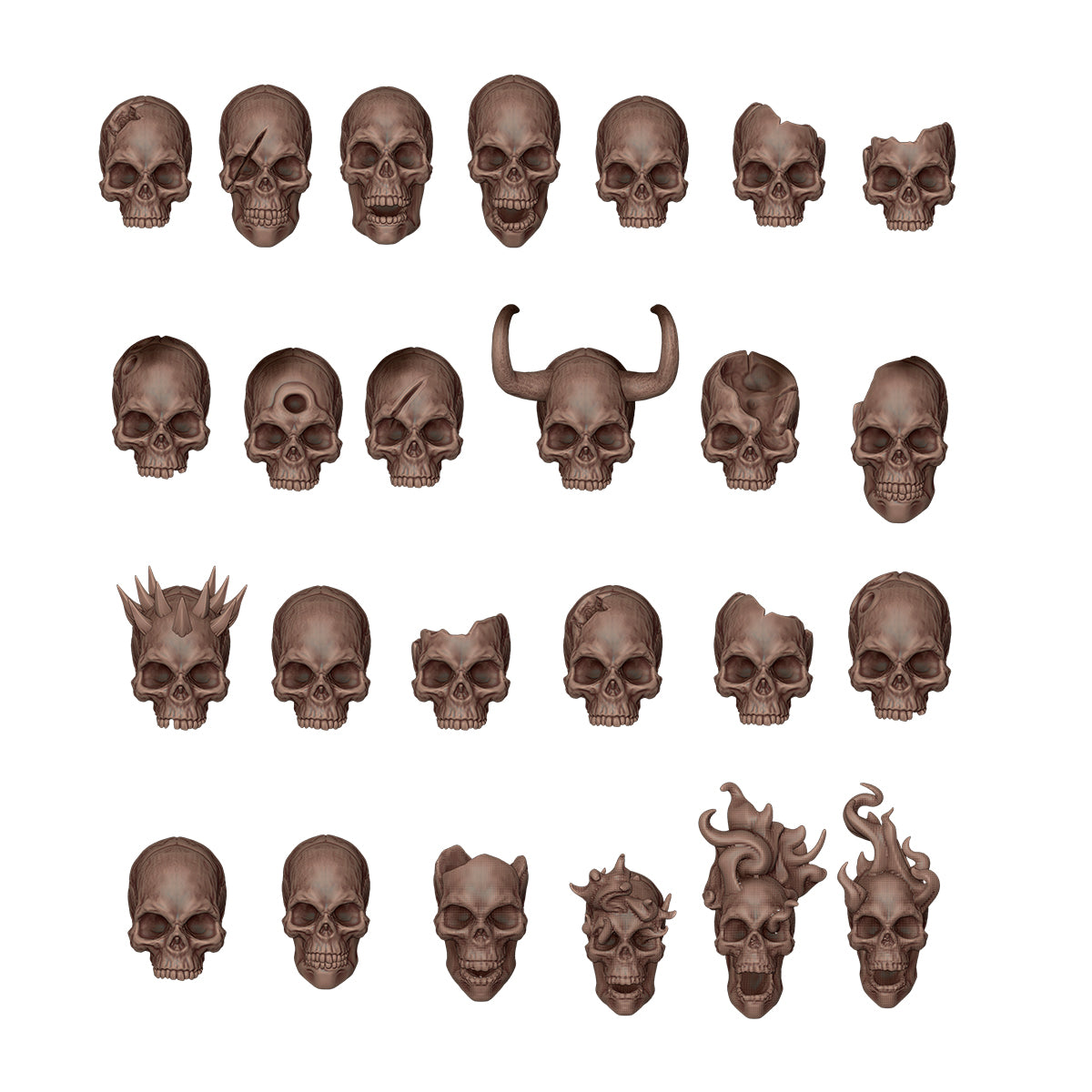 AK Interactive Skulls - Basing Bits (72 Pieces)