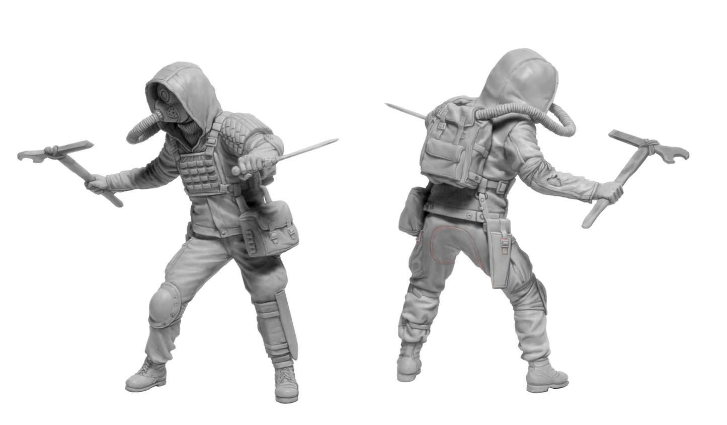 MASTER BOX 1/24 "Post-apocalyptic series. The Last Bridge. Kit No. 7. Dogs of the Apocalypse"