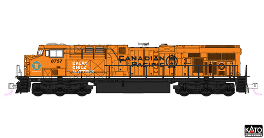 Kato 176-8960 - GE ES44AC Canadian Pacific (CP) 8757 (Every Child Matters) - N Scale