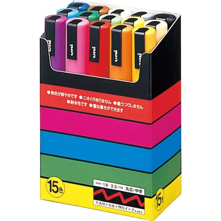 POSCA Medium round core 15 color set
