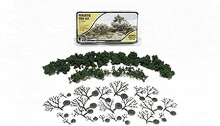 WOODLAND SCENICS Realistic Tree Kit - Deciduous Tree Kit 3"-7" (6)