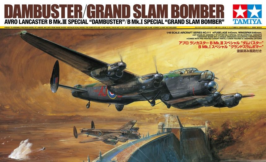 Tamiya 6111 1/48 Avro Lancaster B Mk.III Dambuster/Mk.I Grand Slam Bomber