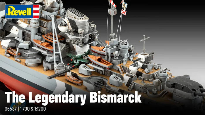 Revell 05637 1Gift Set The Legendary Bismarck (1:700 & 1:1200)