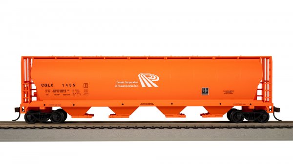 Bachmann 19143 - Canadian 4 Bay Cylindrical Grain Hopper - Potash Corporation #1455