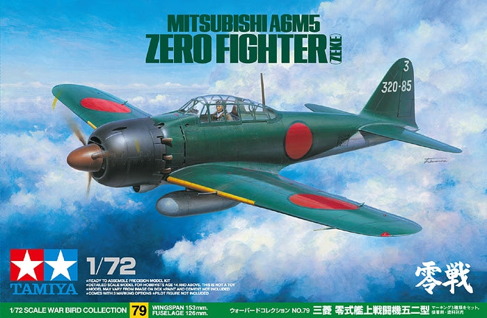 Tamiya 60779 1/72 Mitsubishi A6M5 (ZEKE) Zero Fighter