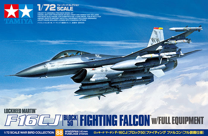 Tamiya 60788 1/72 F-16 CJ Fighting Falcon w/Equipment