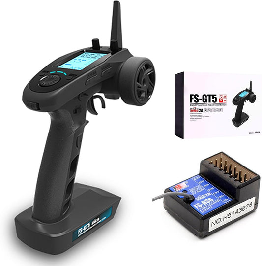 FlySky FS-GT5 2.4G 6CH AFHDS RC Transmitter w/ FS-BS6 Receiver