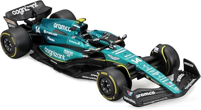 Bburago 1/43 Scale Formula 1 Aston Martin Aramco F1 Team AMR23 2023