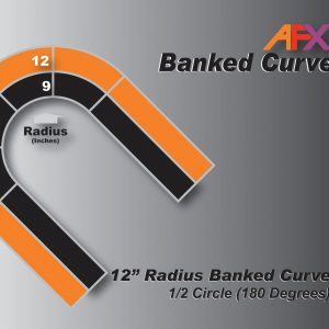 AFXBanked Curve Track  12″ 1/2R