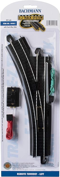 Bachmann HO Steel EZ Remote Left-Hand Switch